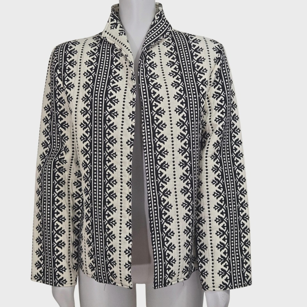 Painted‎ Pony Tapestry Jacket Womens Medium Black ivory Open Front USA western